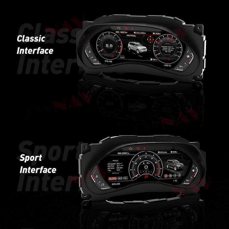 Quadro portastrumenti LCD dell'automobile di Nissan Patrol Y62 per il mazzo di Digital del tachimetro