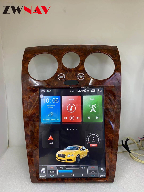 Unità di testa di navigazione GPS automatica Android 11 Carplay Tesla 128 GB per Bentley