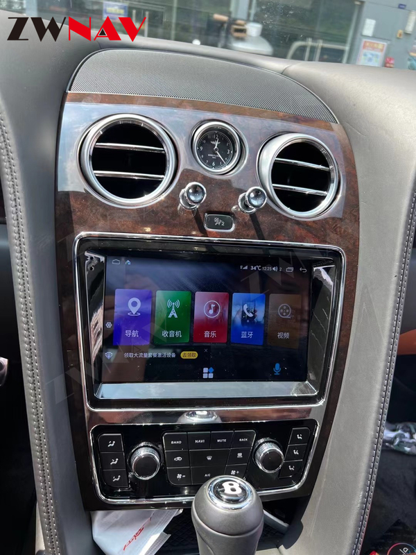 Unità di testa di navigazione GPS automatica Android 11 Carplay Tesla 128 GB per Bentley