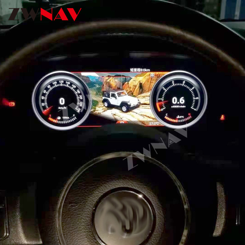 Display quadro strumenti digitale LCD da 12,3 pollici Jeep Wrangler Cruscotto per auto Navigazione GPS