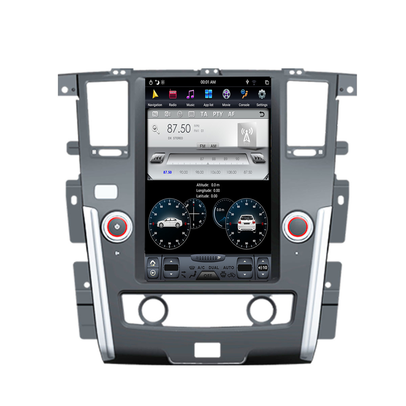 navigazione Android Media Player di stile di tesla 128G per l'automobile Nissan Patrol 2010 2017