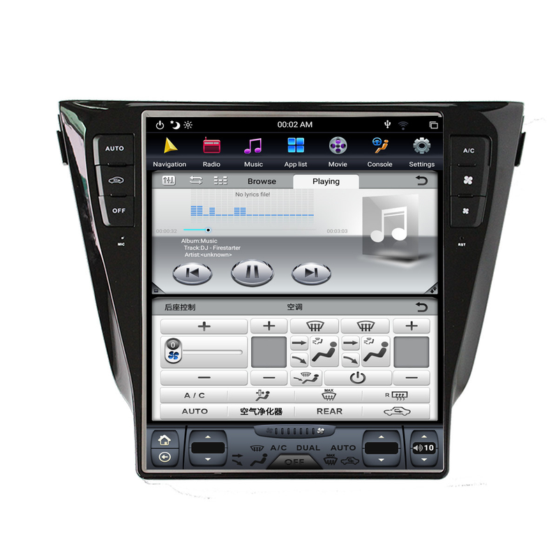2013 2019 schermi verticali di Qashqai Nissan Sat Nav Android 9,0 PX6 50W Tesla