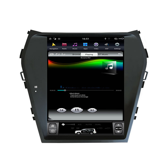 baccano stereo dell'automobile di 128G Santa Hyundai Head Unit PX6 Android 9 singolo