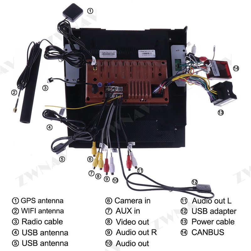 Unità stereo della testa dell'automobile a 12,1 pollici per radionavigazione Android 11 Carplay di Volkswagen Phaeton