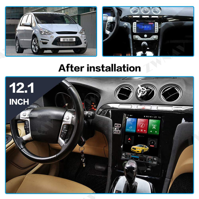 Unità capa stereo Android 11 Carplay dell'automobile di radionavigazione per la galassia S-massima 2007-2015 di Ford