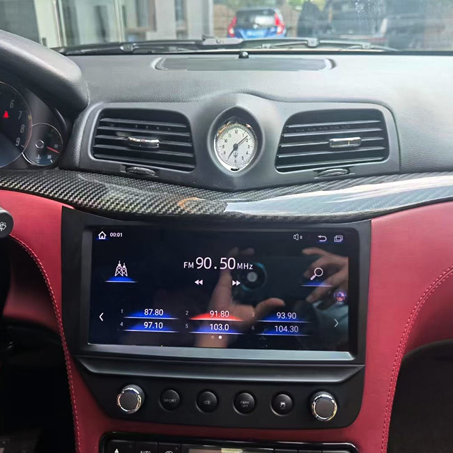 Fibra del carbonio dello schermo del nero della fascia dell'autoradio di Android 10 per Maserati GT/GC GranTurismo