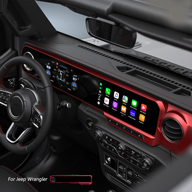 Schermo doppio del player multimediale dell'automobile del mazzo di Digital per Jeep Wrangler JL 2018-2021